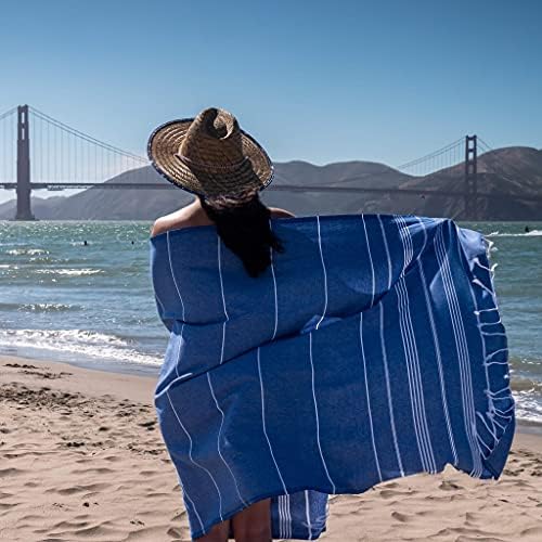 דפנה דפנה מגבת חוף טורקית עם שקית נסיעות 39 x 71 חול מהיר ויבש חופשי משקל קל מגבת חוף גדולה מגבות טורקיות מגבות