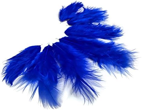 קרפט נוצות-1 תריסר - מוצק רויאל כחול תרנגול צ ' יקבו קצפת נוצות