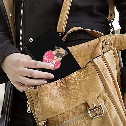פאג כלב מאהב דרכון מחזיק עם אשראי כרטיס חריצי ארנק מגן כיסוי מקרה עם כרטיס חריצים נסיעות מסמך ארגונית