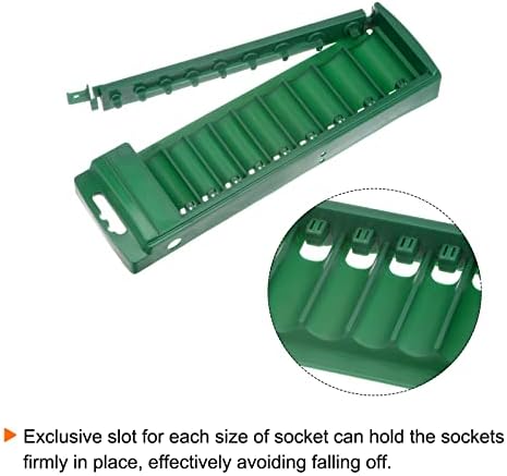 HARFINGTON 2 PCS Socket Socket Box 3/8 כונן 9 משבצות ABS ניידות Clip Socket Clip Clip Railer עבור מטרי ושקעים עמוקים