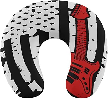 גיטריסט גיטרה מוסיקה ארהב דגל כרית צוואר כרית רחיצה רכה כרית בצורת U