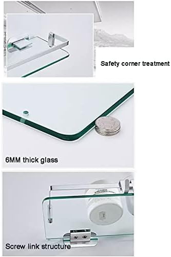 קיר ERDDCBB מדף זכוכית אמבטיה רכוב 6 ממ 6 ממ מלבני זכוכית מעובה