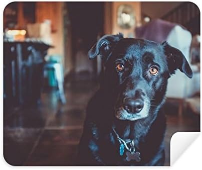 שחור כלב חיות מחמד בעלי החיים תמונה ניקוי בד מסך מנקה 2 יחידות זמש בד