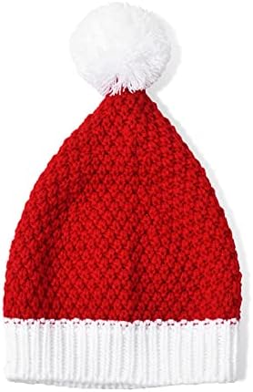 נשים גברים לסרוג כפת חורף אדום ולבן כובעי כפה חם עבה סקי כובע עבור חג המולד