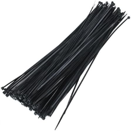 15 תוצרת ארהב כבל חוט שחור תעשייתי רוכסן עניבת ניילון ניילון עטיפה 100 חבילה