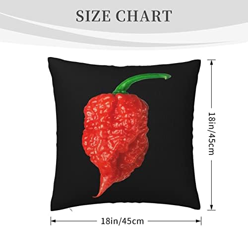 Kadeux Hottest Peppers Chili Fillow תוספות כריות זריקה בגודל 18x18 אינץ 'הכנס כיסוי כרית לזרוק מרובע