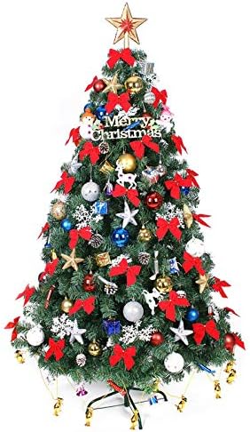 עץ חג המולד המלאכותי של יומו עם קישוטים, עץ אורן יוקרה של PVC חג המולד עם מעמד מתכת ו LED, קישוט עונתי של חג-ירוק 180 סמ