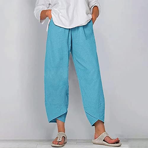 המכנסיים הטובים ביותר ל- Xiloccer לנשים מכנסי מותניים מזדמנים מכנסיים כותנה ללבוש אישה יומית