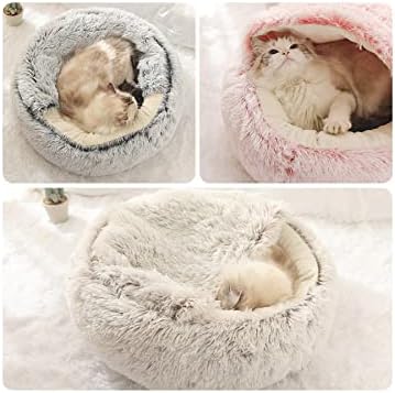 חורף 2 ב 1 עגול חתול מיטת סגנון 1-סופגנייה כלב מיטת מחצלת כרית מיטת בית עבור כלב חתול מחמד אספקת בית תפאורה