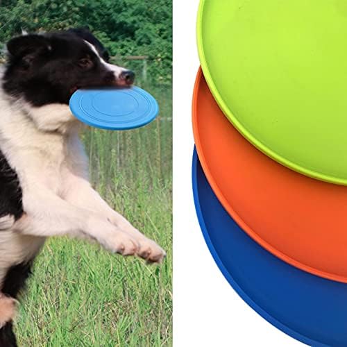 דיסק מעופף כלב שיגו, 3 חבילת כלב עלון כלב צעצוע, כלב רך גומי אינטראקטיבי קל משקל מעופף דיסק כלב צעצוע לכלבים