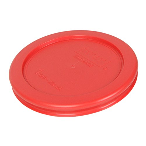פיירקס 7202-מחשב 1 כוס מכסה אחסון מזון מפלסטיק עגול אדום תוצרת ארצות הברית