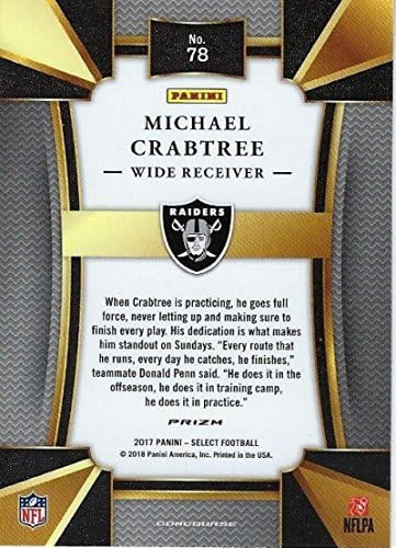 2017 Panini Select 78 Michael Crabtree Oakland Raiders Consoration