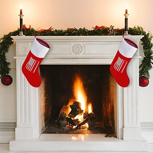 דגל מריקאן לקרוס מגרבי חג המולד קטיפה אדומה עם שקית ממתקים לבנה קישוטי חג המולד ואביזר מסיבות משפחתיות
