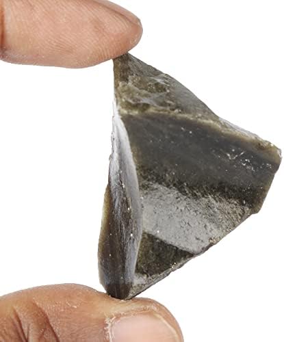 Gemhub טבעי שחור אובסידיאן 125.55 CT רוק מחוספס רופף אבן חן גביש ריפוי לעיצוב ביתי, ריפוי, מקורה, יוגה