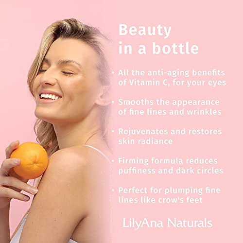 Lilyana Naturals ויטמין C קרם עיניים 1 גרם וקרם פנים צרור 1.7 גרם - יתרונות אנטי אייג'ינג של ויטמין C לעין ולקרם הפנים שלך,