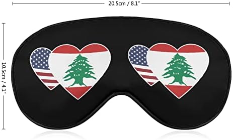 לבנון ארהב דגל מסיכת עיניים לב שינה בלילה בליל עיניים עם רצועה מתכווננת לגברים נשים מטיילות יוגה תנומה
