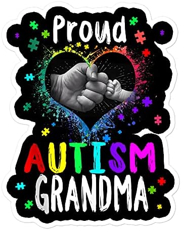 מדבקה של סבתא אוטיזם גאה, מדבקה של מודעות לאוטיזם של אוטיזם