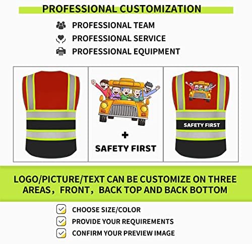 לוגו מותאם אישית 10/20 חבילה אפוד בטיחות מחלקה 2 אפוד נראות גבוה עם כיסים