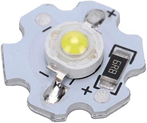 Hyuduo 1W 5V נורת Chip LED, חרוזי אור 200 למ בהירות מנורת כוח גבוהה חרוז שבב מקור אור עם צלחת אלומיניום לפטש, חבילה