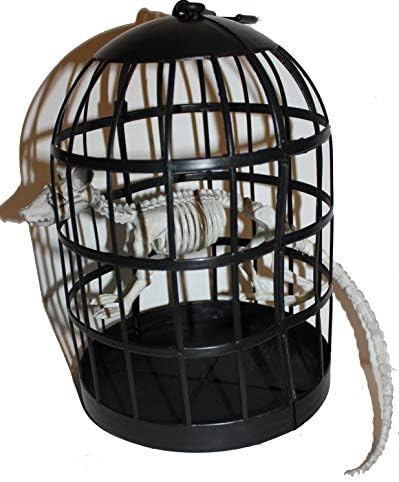עיצוב שיק 8 חיה שלד פלסטיק ב -10 כלוב תלוי קישוט ליל כל הקדושים