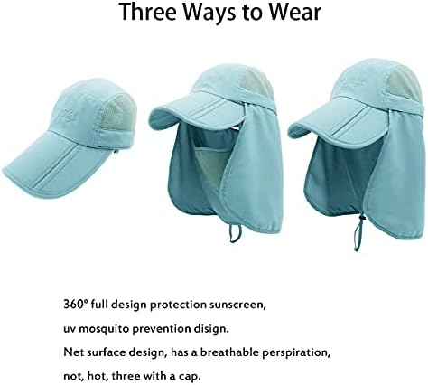 פנשי צוואר סורבלים דש כובע חיצוני הגנה על כובע שמש כובעי דייג כובע דיג מהיר-יבש UPF50+
