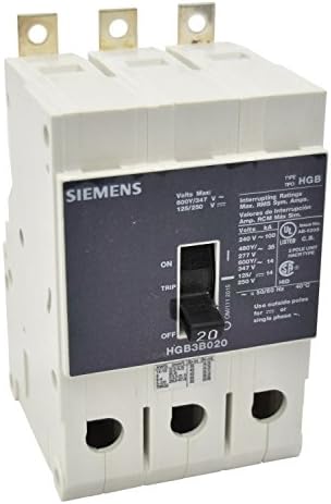 Siemens US2 HGB3B020B 20A 480V 3P 35K משומש, לבן