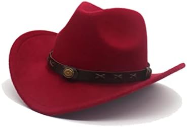 Faringoto גברים נשים בוקרים כובע קלאסי הרגיש כובע בוקרה מערבי רחב