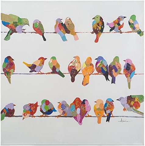 יוסמיטי בית תפאורה ארטאק0148 ציפורים על חוט השני אקריליק ציור, 36-אינץ