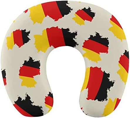 מפת דגל גרמניה כרית צוואר נסיעה כרית רכה בצורת U
