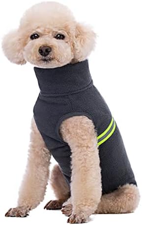 מיאודודו פליס אפוד סוודר כלבים עם רצועת טבעת D- חורף סוודר כלבים קטן מעיל מזג אוויר קר כלבים לבגדי כלבים בינוניים