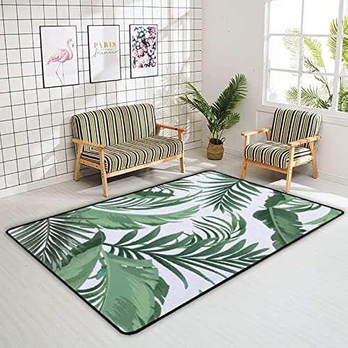 זוחל שטיח מקורה משחק מחצלת ג'ונגל עלים טרופיים לסלון חדר שינה חינוכי חינוך משתלת שטיחים שטיחים 63x48 אינץ '