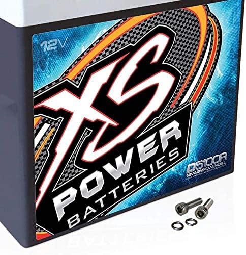 XS Power D5100R XS Series 12V 3,100 AMP AGM סוללת פלט גבוהה עם בורג מסוף M6