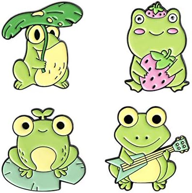 חמוד צפרדע אמייל סיכת סיכות קריקטורה בעלי החיים סיכת סיכות עבור תרמילי תגי כובעי שקיות דש סיכות אבזר עבור נשים בנות