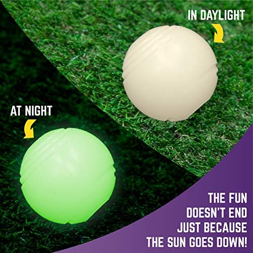 כדור לועס קינג, 4 חלקים זוהרים בכדור, צעצועי כדור כלבים, מתאים למשגר כדור