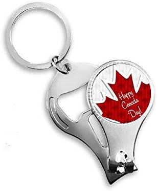 יום קנדה שמח 4 ביולי מרקם העלה מייפל ניפר טבעת טבעת מפתח שרשרת פותחן בקבוקי שרשרת קוצץ