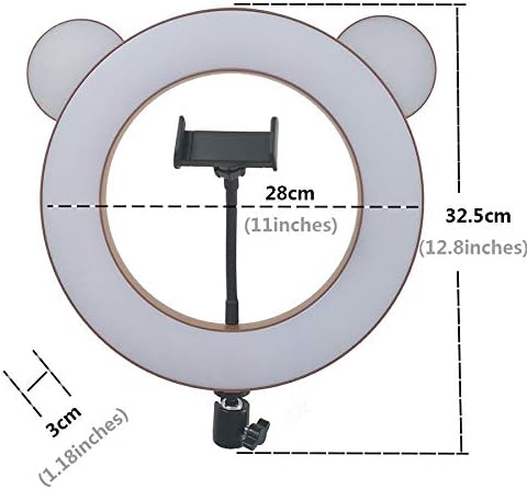 חדש יצירתי חמוד 11 סנטימטרים הוביל טבעת פלאש מנורת עם שולחן הר מחזיק מעמד חצובה עבור הזרמת וידאו בלוגרים