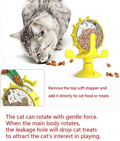 צעצועי חתול OALLK מטפלים במזינים דולפים כלבים אוכל איטי סופג קיר סופג גלגל סיבוב לחתולים אביזרי חיות מחמד