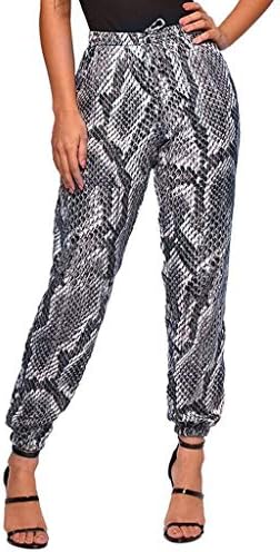מכנסי הרמון של הנחש של ליסטה מכנסיים אופנה נשים מותניים אלסטיים מכנסיים מכנסיים מזדמנים