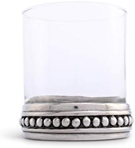 בית Vagabond Medici Living Ball Ball Glass/כפול אופנה ישנה/בר/ויסקי/זכוכית מיץ עם רצועת חרוזי בדיל נמכרת כסינגל בגודל 4.5