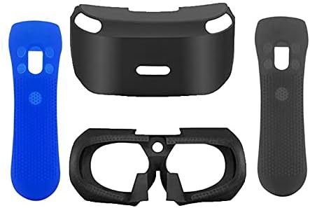 אש זליו 4 IN1 עבור PSVR מגן סיליקון עור מגן עיניים תלת מימדי עבור PS4 VR PS VR העבר את כיסוי אוזניות בקר תנועה