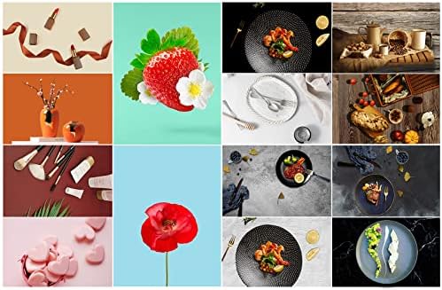 זיקטק 7 יחידות 14 דפוסים צילום רקע נייר עם מעמד, 34 על 23 ב דו צדדי תמונה שולחן תפאורות אבזרי מזון תכשיטי