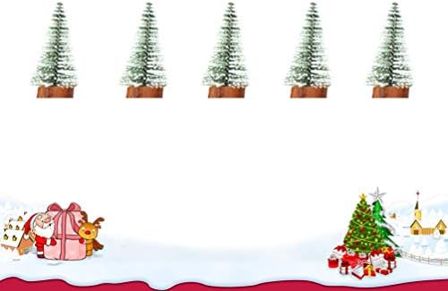 עיצוב חג המולד של Stobok LED מיני עץ חג המולד עץ חג המולד עץ אורן עם קישוט שולחן עבודה בהיר לחנות ביתית משרד חג המולד