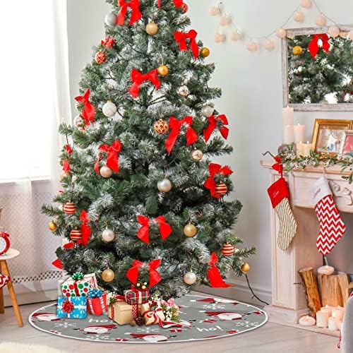 OARENCOL SANTA CLAUS חצאית עץ חג המולד 36 אינץ 'מתנה אדומה הו פתית שלג חג המולד מפלגת חג עץ קישוטים