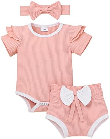 קפיירן בגדי תינוקות תינוקות יילוד ילדה תלבושות בגדי קיץ רומפר פורחים קצרים בגימור 0-18 חודשים