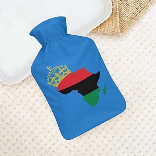 שקית מים חמים אפריקאית אמריקאית עם כיסוי קצר בכיסוי גומי בקבוקי מים חמים