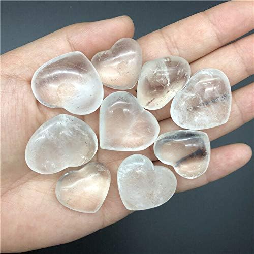 Ruitaiqin Shitu 2 pcs טבעי קוורץ לבן טבעי אבנים בצורת לב ריפוי צ'אקרה רייקי מלאכה אבנים טבעיות ומינרלים ylsh118