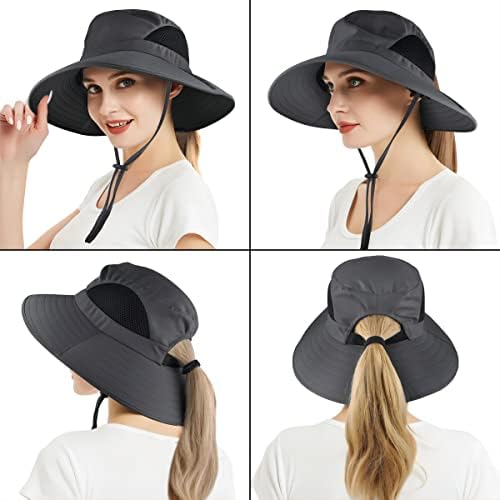 איינסקי שמש כובע לנשים / גברים, עד50 + רחב ברים תקליטונים דלי כובע עמיד למים דיג כובע עבור גן חוף פרק ספארי נסיעות