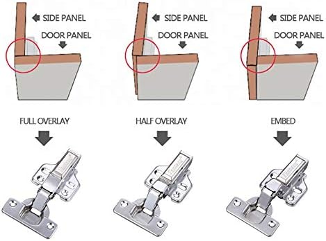 CFSNCM 4 יחידות ציר נירוסטה נירוסטה דלת ארון הידראולית צירים דופק חיץ רך ריהוט ארון מטבח רך מלא/הטמעה