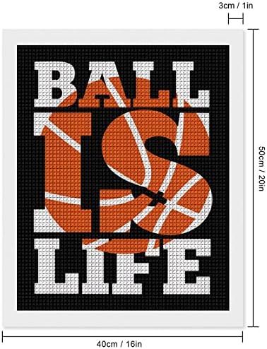 כדורסל הוא ערכות ציור יהלומים דקורטיביות של החיים מצחיק 5D DIY DIY מקדחה מלאה ציורים ציורים עיצוב הבית 16 x20