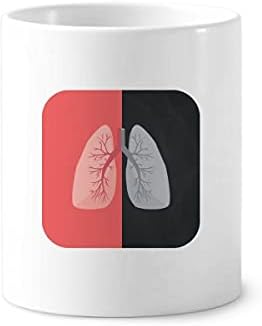 לוגו השוואת ריאות ארט דקו מתנה אופנה מברשת שיניים מחזיק עט